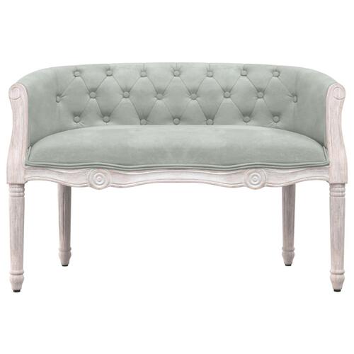 Bænk 98x56x69 cm velour mørkegrå