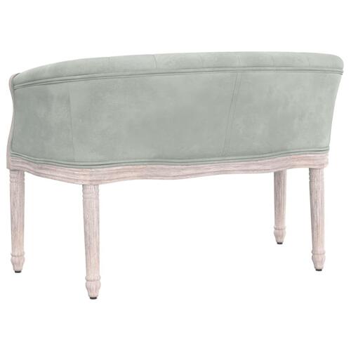 Bænk 98x56x69 cm velour mørkegrå