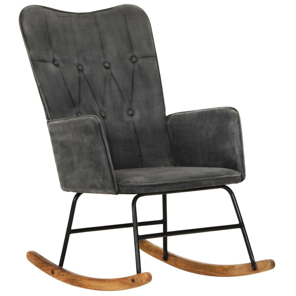 Gyngestol vintagelærred sort