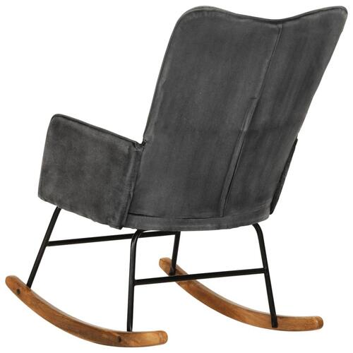 Gyngestol vintagelærred sort