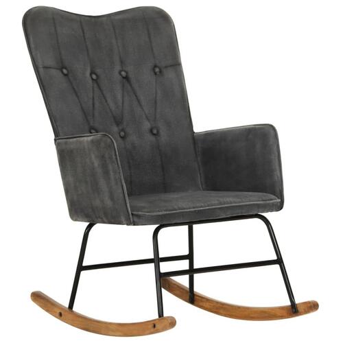 Gyngestol vintagelærred sort