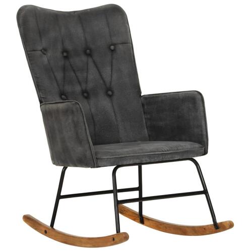 Gyngestol vintagelærred sort