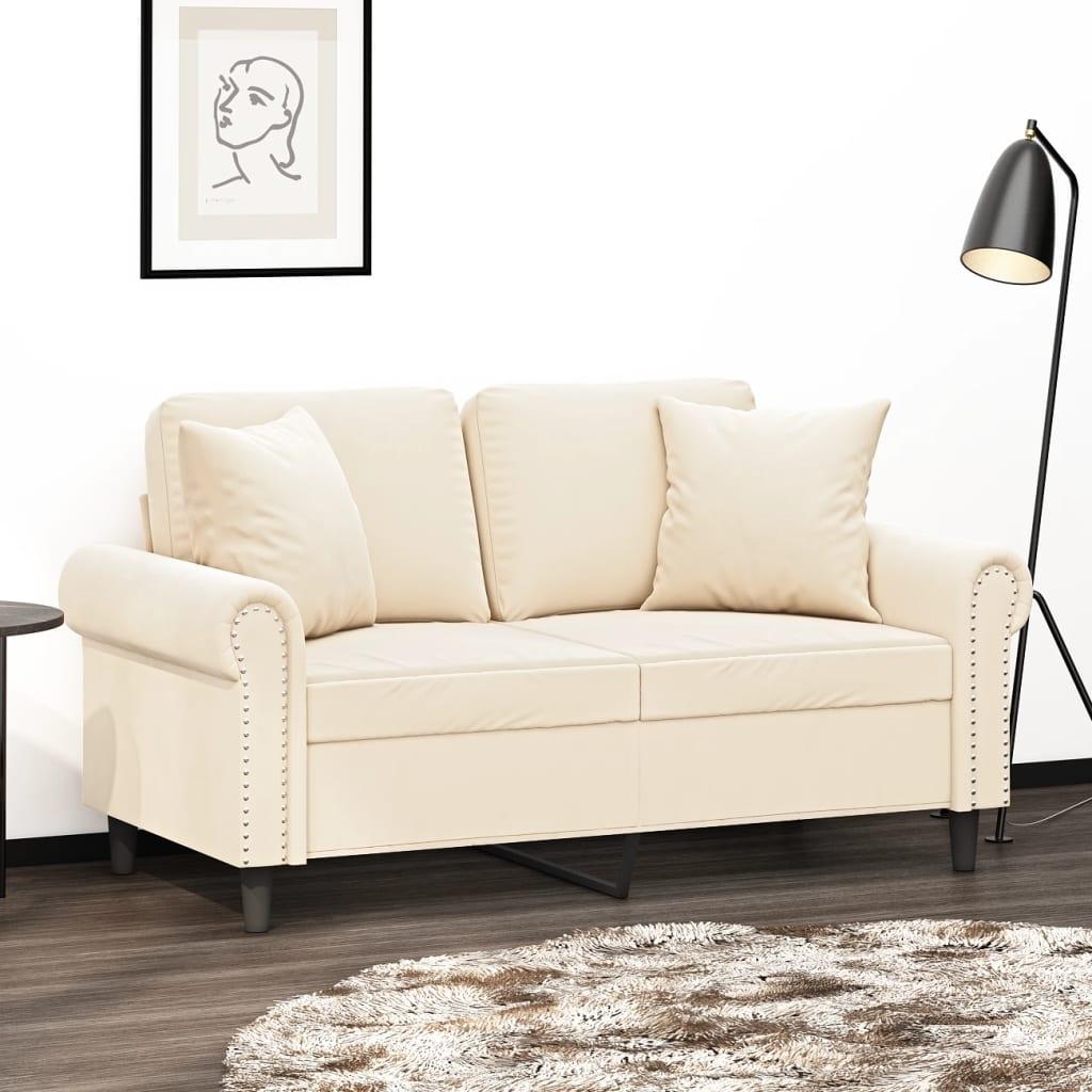 Pyntepuder 2 stk. 40x40 cm velour brun