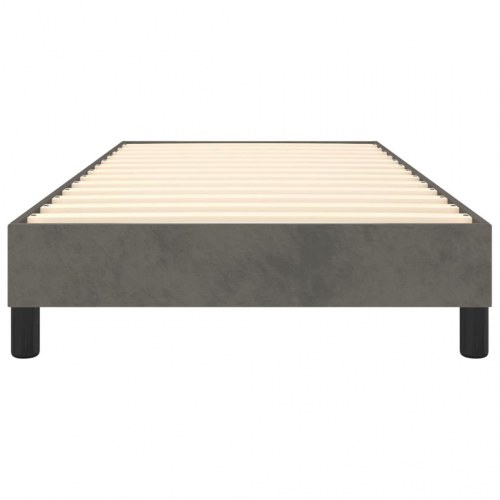 Boxspring sengeramme i fløjl - mørkegrå 80×200 cm