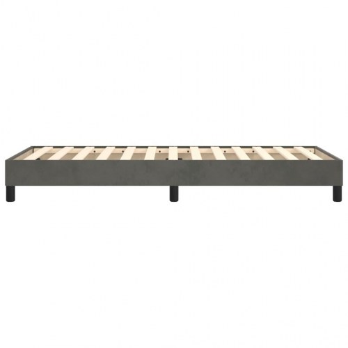 Boxspring sengeramme i fløjl - mørkegrå 80×200 cm
