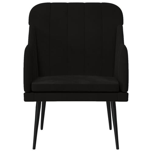 Lænestol 63x76x80 cm velour sort