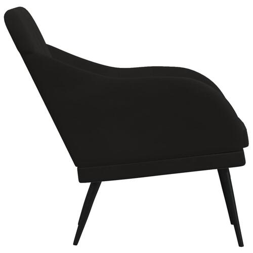Lænestol 63x76x80 cm velour sort
