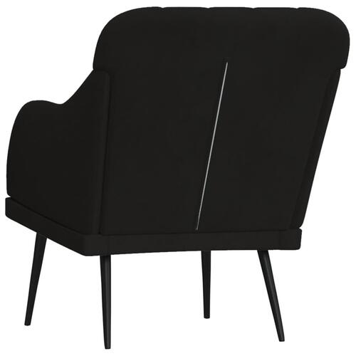 Lænestol 63x76x80 cm velour sort