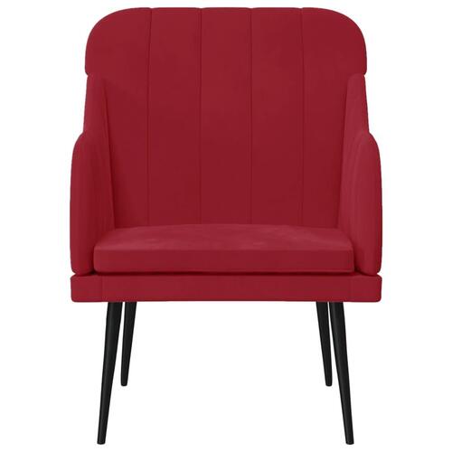 Lænestol 63x76x80 cm velour Vinrød