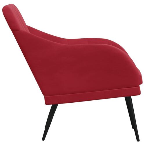 Lænestol 63x76x80 cm velour Vinrød