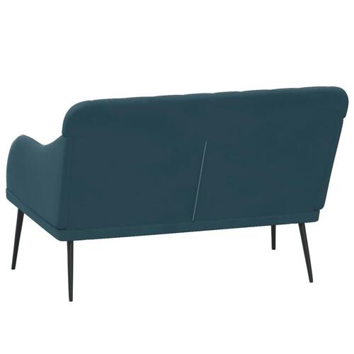 Bænk 110x76x80 cm velour blå