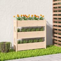 Plantekasse 112x25x104,5 cm massivt fyrretræ