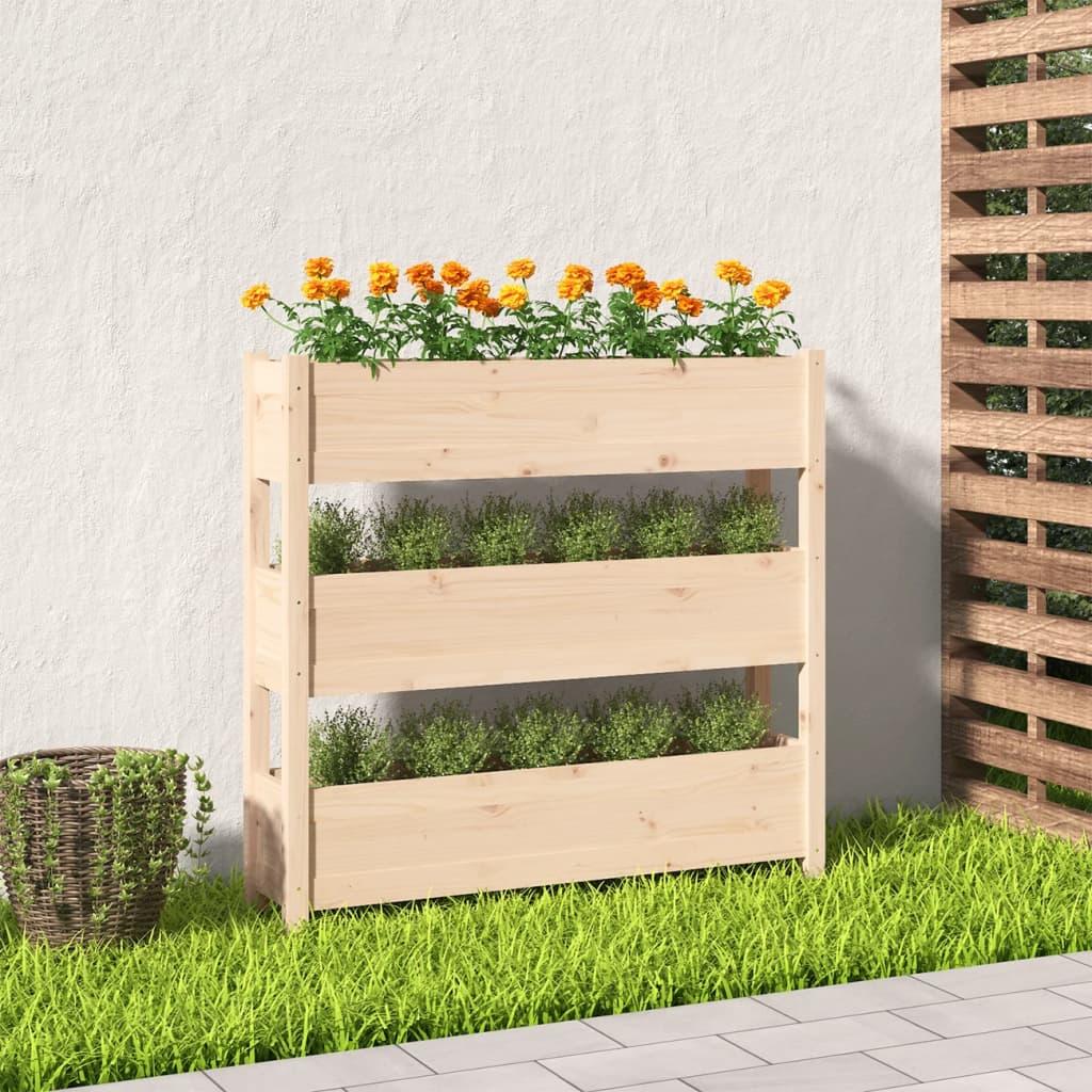 Plantekasse 112x25x104,5 cm massivt fyrretræ