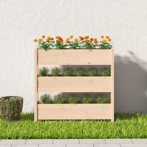 Plantekasse 112x25x104,5 cm massivt fyrretræ