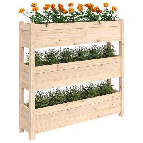 Plantekasse 112x25x104,5 cm massivt fyrretræ