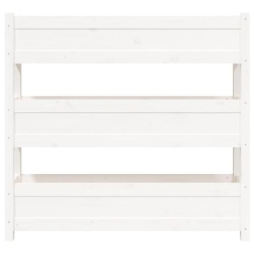 Plantekasse 112x25x104,5 cm massivt fyrretræ hvid