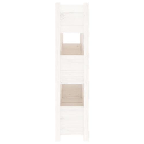 Plantekasse 112x25x104,5 cm massivt fyrretræ hvid