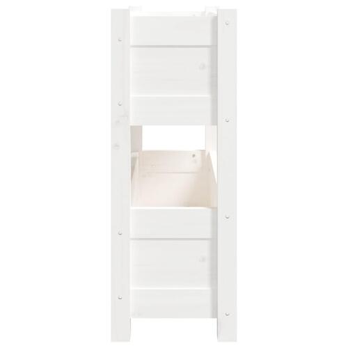 Plantekasse 77x25x66 cm massivt fyrretræ hvid