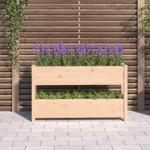 Plantekasse 112x25x66 cm massivt fyrretræ