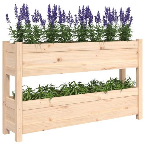Plantekasse 112x25x66 cm massivt fyrretræ