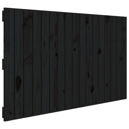 Sengegavl 108x3x60 cm massivt fyrretræ sort