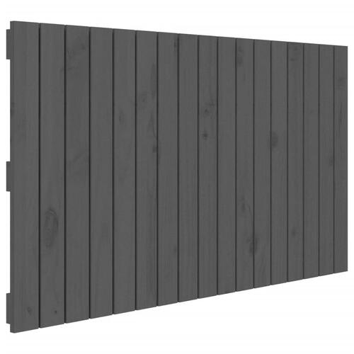 Sengegavl 108x3x60 cm massivt fyrretræ grå