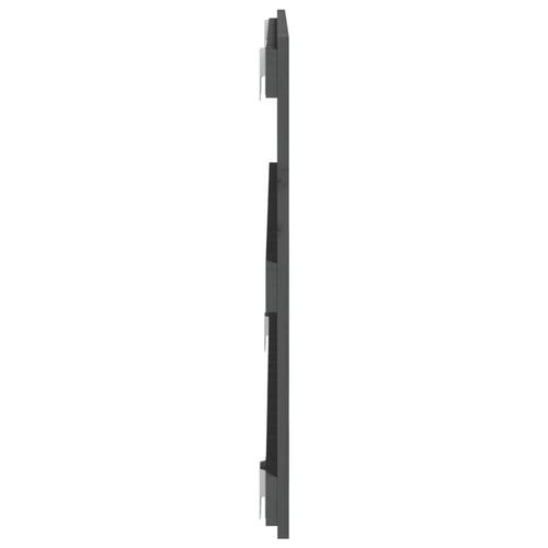Sengegavl 108x3x60 cm massivt fyrretræ grå