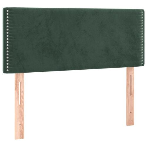 Kontinentalseng med madras 80x200 cm fløjl mørkegrøn