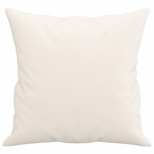 Pyntepuder 2 stk. 40x40 cm kunstlæder cremefarvet