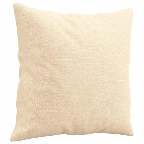 Pyntepuder 2 stk. 40x40 cm stof cremefarvet
