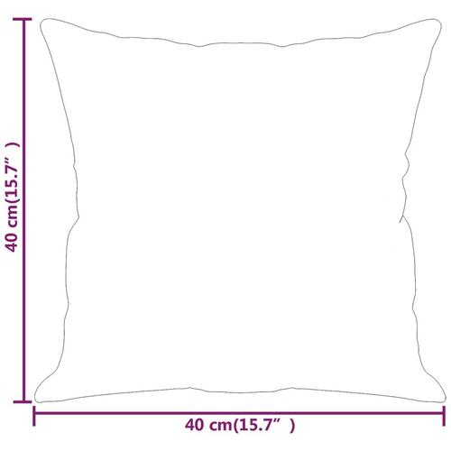 Pyntepuder 2 stk. 40x40 cm stof cremefarvet