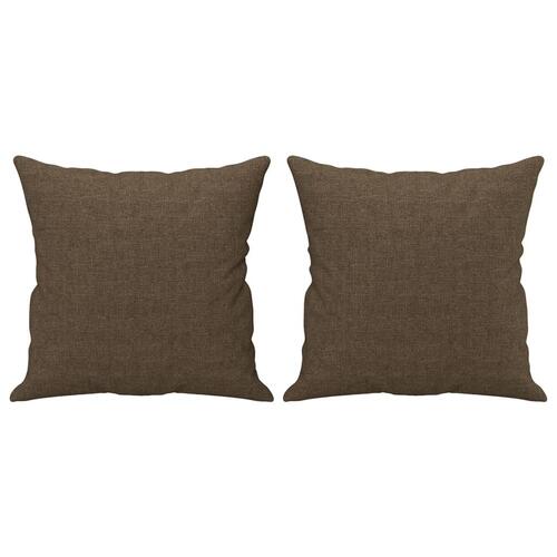 Pyntepuder 2 stk. 40x40 cm stof brun
