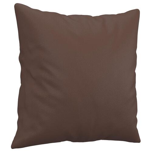 Pyntepuder 2 stk. 40x40 cm kunstlæder brun