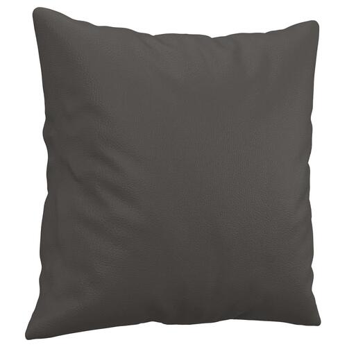 Pyntepuder 2 stk. 40x40 cm kunstlæder grå