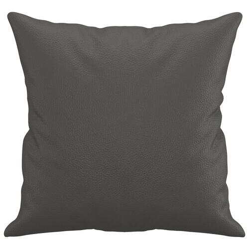 Pyntepuder 2 stk. 40x40 cm kunstlæder grå