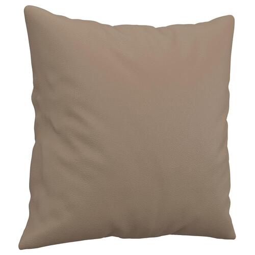 Pyntepuder 2 stk. 40x40 cm kunstlæder cappuccinofarvet
