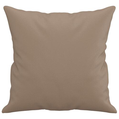 Pyntepuder 2 stk. 40x40 cm kunstlæder cappuccinofarvet