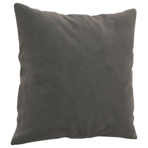 Pyntepuder 2 stk. 40x40 cm velour mørkegrå