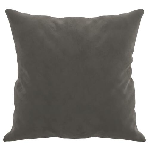 Pyntepuder 2 stk. 40x40 cm velour mørkegrå