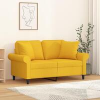 Pyntepuder 2 stk. 40x40 cm stof lysegul
