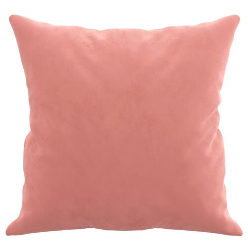 Pyntepuder 2 stk. 40x40 cm velour lyserød