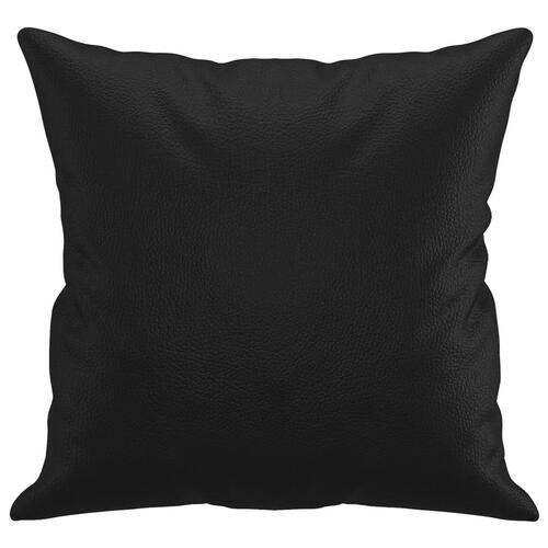 Pyntepuder 2 stk. 40x40 cm kunstlæder sort