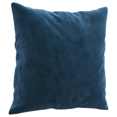 Pyntepuder 2 stk. 40x40 cm velour blå