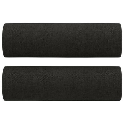 Pyntepuder 2 stk. Ø15x50 cm stof sort