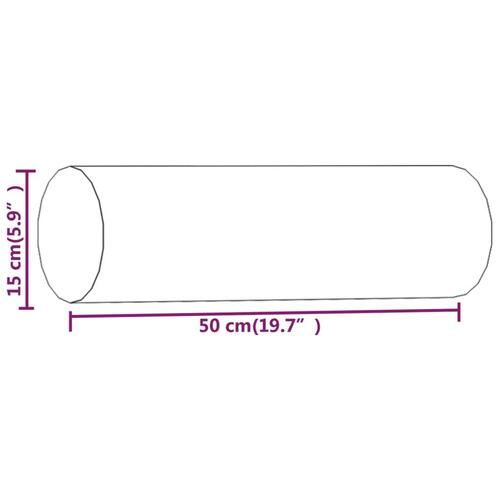 Pyntepuder 2 stk. Ø15x50 cm velour lysegrå