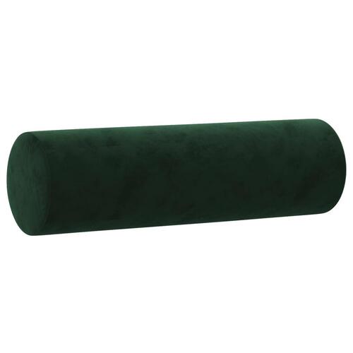 Pyntepuder 2 stk. Ø15x50 cm velour mørkegrøn