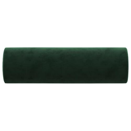 Pyntepuder 2 stk. Ø15x50 cm velour mørkegrøn