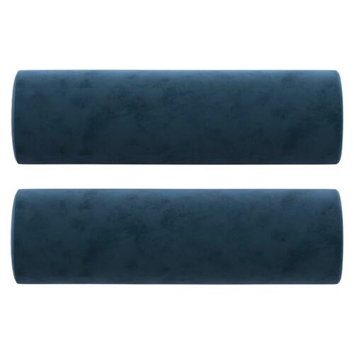 Pyntepuder 2 stk. Ø15x50 cm velour blå