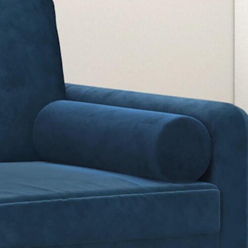 Pyntepuder 2 stk. Ø15x50 cm velour blå