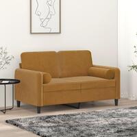 Pyntepuder 2 stk. Ø15x50 cm velour brun